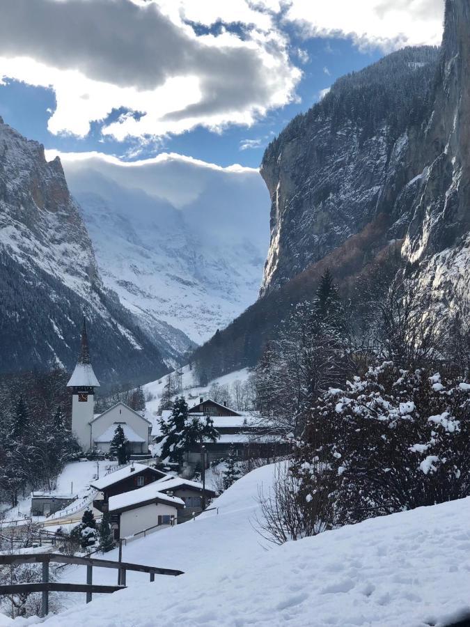 Chalet Pironnet With Best Views, Charm And Comfort! Lägenhet Lauterbrunnen Exteriör bild