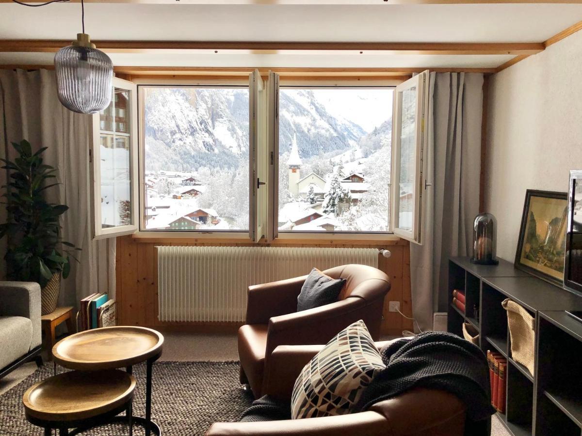 Chalet Pironnet With Best Views, Charm And Comfort! Lägenhet Lauterbrunnen Exteriör bild